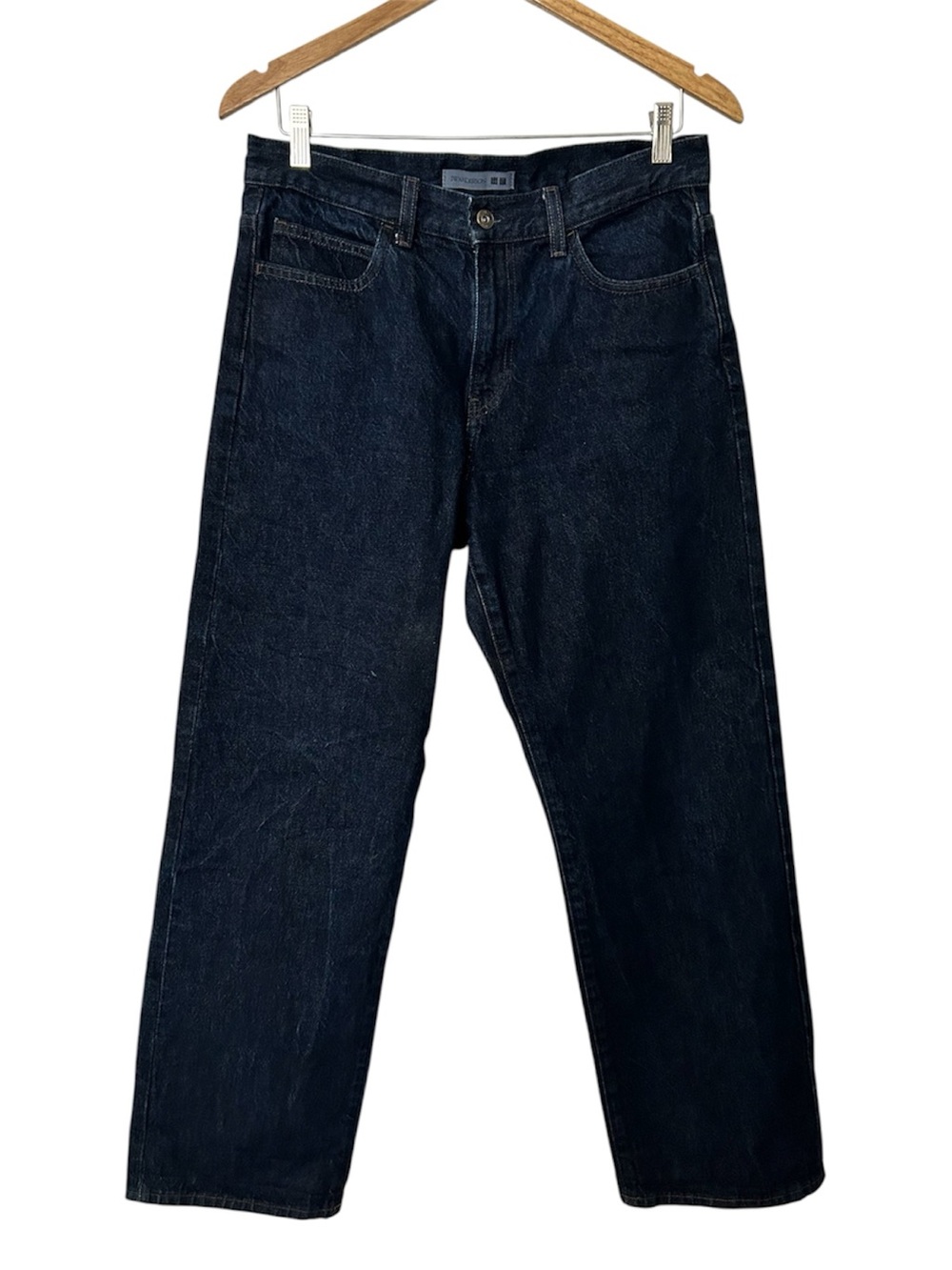 JW ANDERSON Uniqlo Straight Mid Rise Fit Dark Women’s  Jeans Size 28 31 inseam